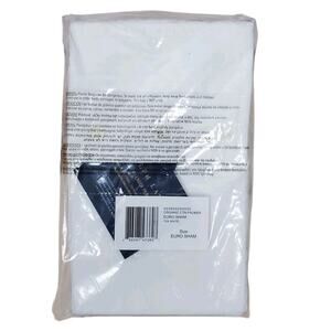 NEW Ralph Lauren Home Palmer Percale Euro Sham Tuxedo White Organic Cotton